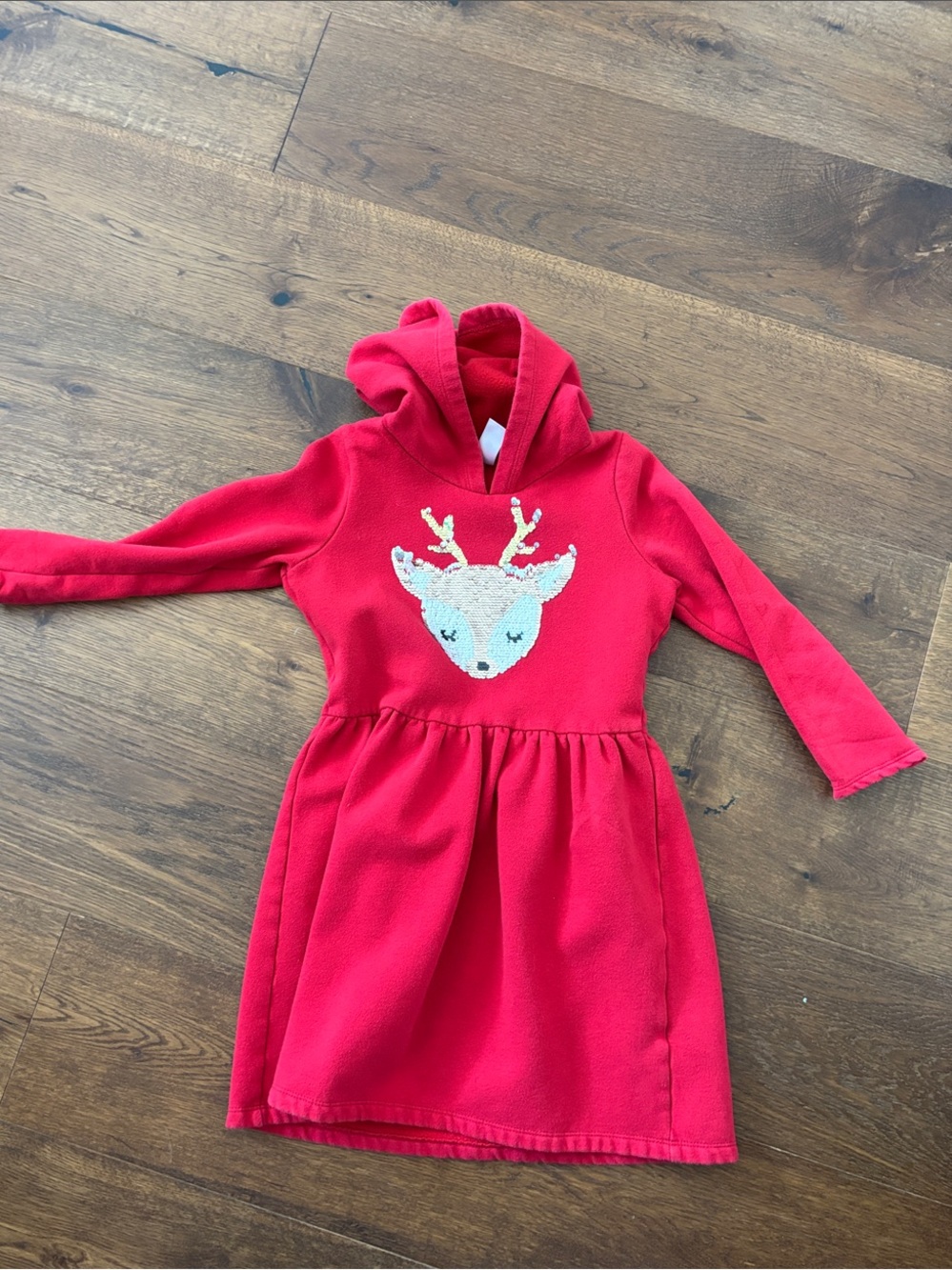 Carter's Red Hooded Reindeer Dress